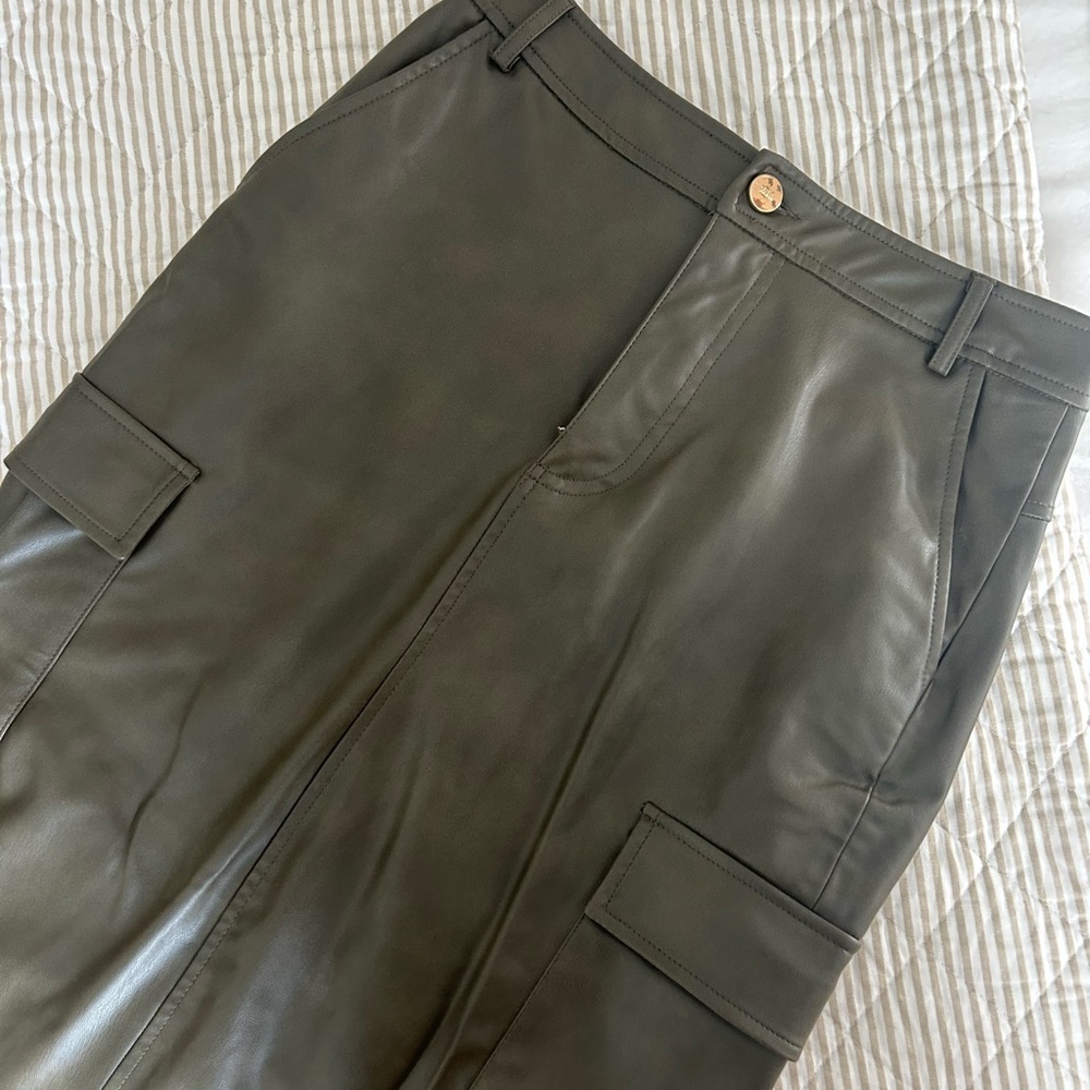 Olive Green Cargo Skirt